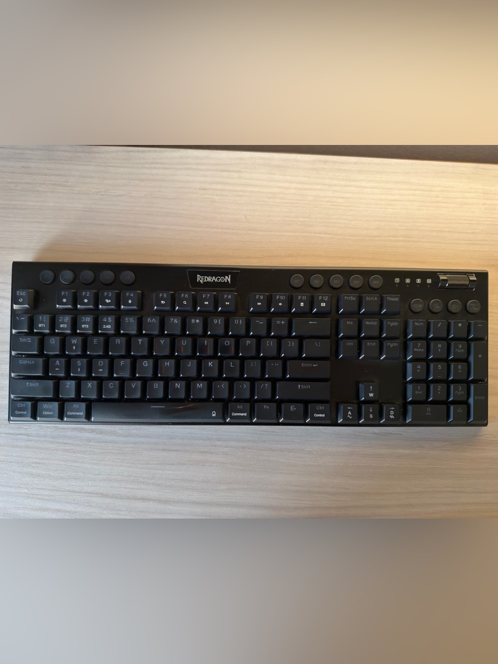 Redragon Black Wireless Mechanical Gaming Keyboard K618 RGB-Pro